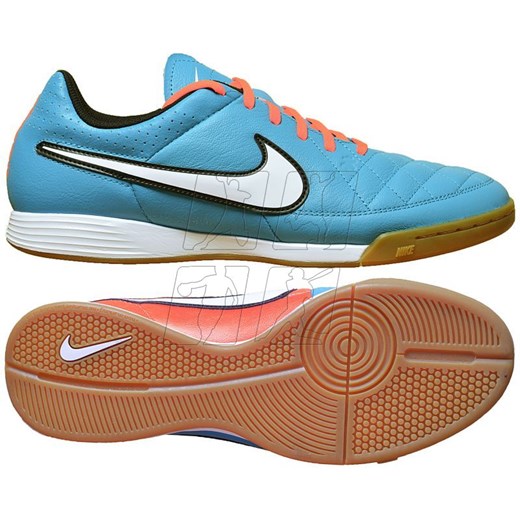 Buty halowe Nike Tiempo Genio Leather IC 631283-418 hurtowniasportowa_net brazowy