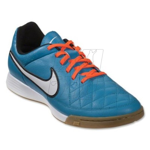 Buty halowe Nike Tiempo Genio Leather IC 631283-418 hurtowniasportowa_net niebieski