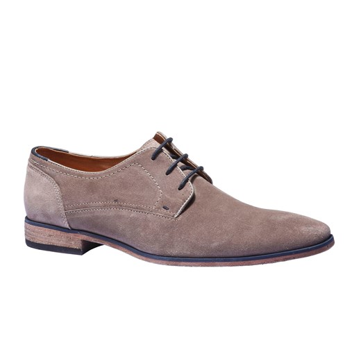 Zamszowe buty derby bata-pl brazowy codzienny
