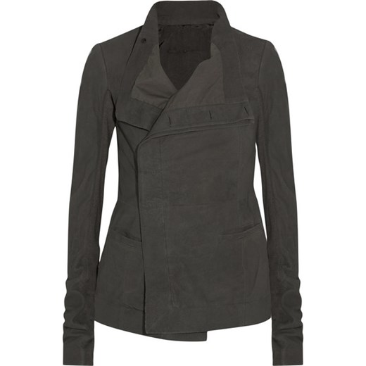 Blister washed-leather biker jacket net-a-porter szary casual