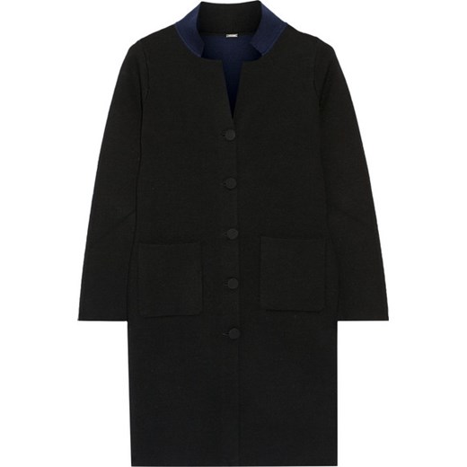 Double-faced stretch-wool coat net-a-porter czarny 