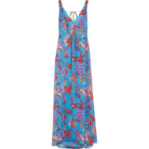 Pineapple Paisley silk-mousseline maxi dress net-a-porter niebieski maxi