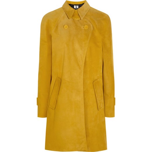 David suede trench coat net-a-porter zloty trencze