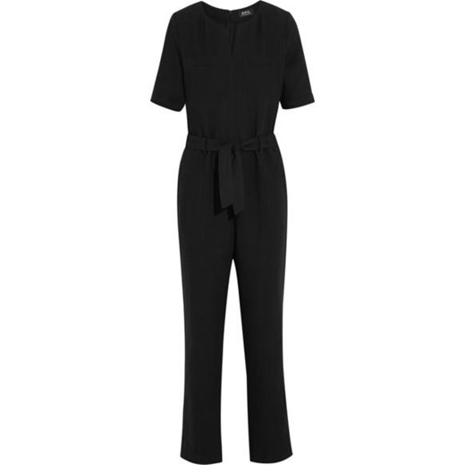 Napoli cotton and linen-blend jumpsuit net-a-porter czarny 