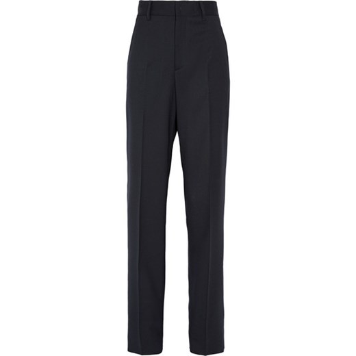 Stretch wool-blend straight-leg pants net-a-porter czarny 