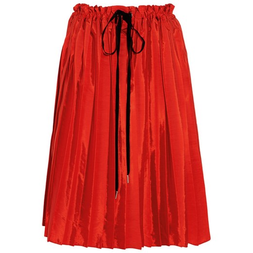 Pleated taffeta skirt net-a-porter pomaranczowy 