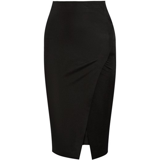 Wrap-effect stretch-jersey pencil skirt net-a-porter czarny 