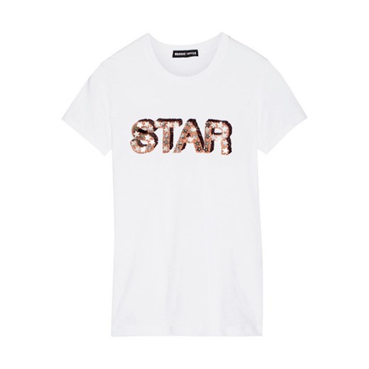 Star sequin-embellished cotton T-shirt net-a-porter  jesień