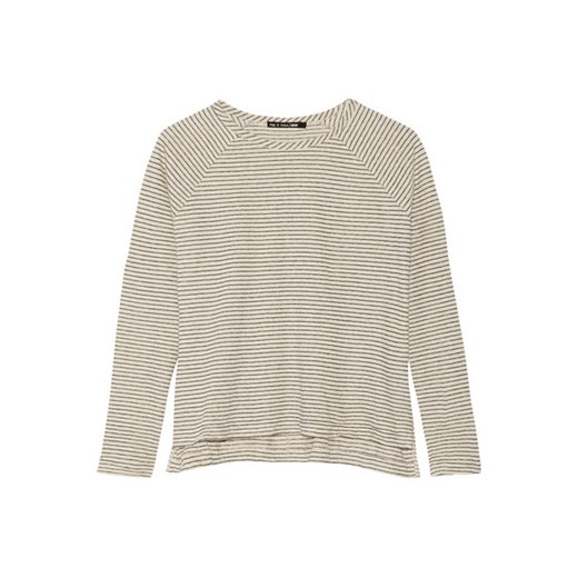 Camden striped cotton and linen-blend top net-a-porter bezowy lato