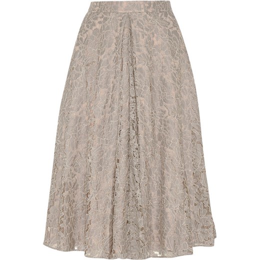 Guipure lace skirt net-a-porter szary koronka