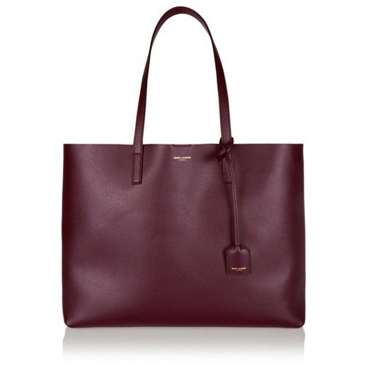 Leather tote net-a-porter fioletowy skóra