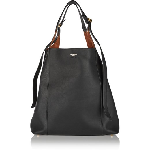 Faust leather tote net-a-porter szary skóra