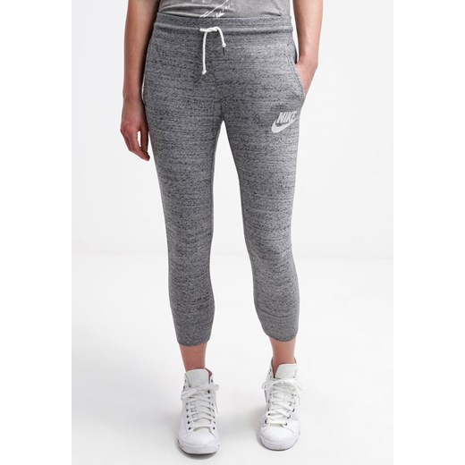 Nike Sportswear GYM VINTAGE Spodnie treningowe carbon/sail zalando bialy jersey