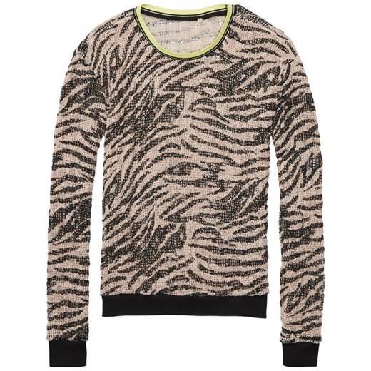 Zebra Print Sweat Top scotch-soda brazowy nadruki