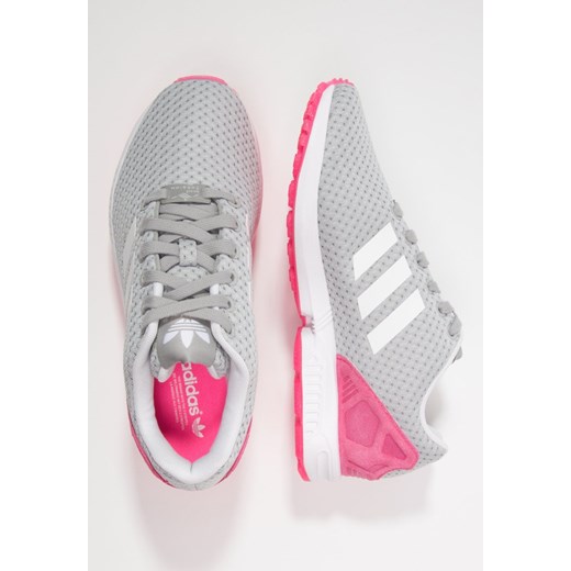 adidas Originals ZX FLUX Tenisówki i Trampki solid grey/white/solar pink zalando szary lato