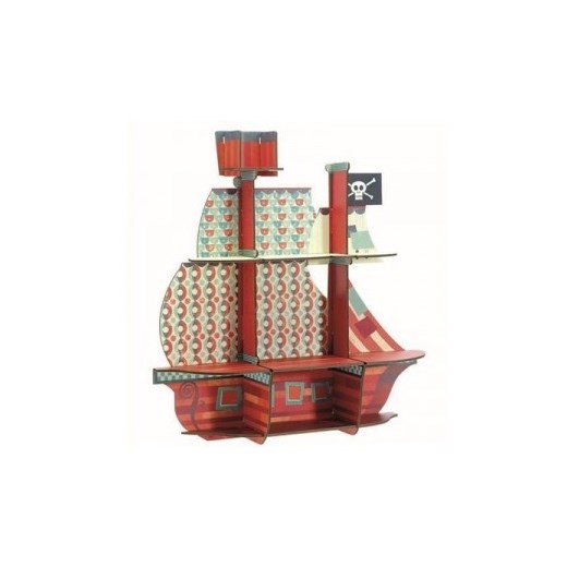 Półka do składania - Statek Piratów Djeco karibooshop-com bezowy 