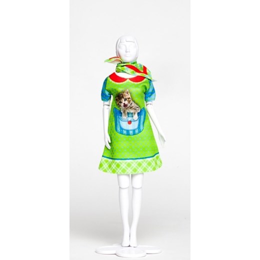 Zestaw do szycia Twiggy kitten Dress Your Doll karibooshop-com zielony minimalistyczny