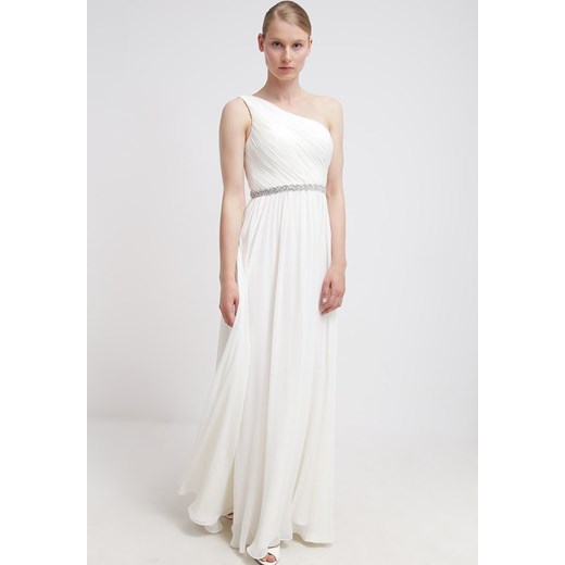 Unique Suknia balowa light beige zalando bialy bez wzorów/nadruków