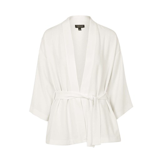 Belted Kimono Jacket topshop bialy casual