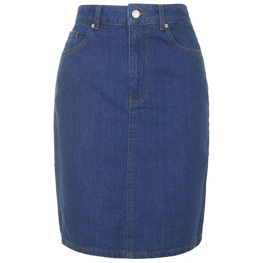 MOTO Denim Pencil Skirt topshop niebieski 