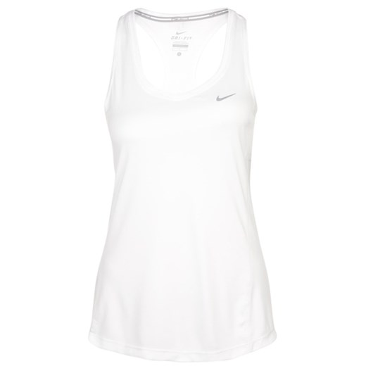 Nike Performance MILER Top white zalando bialy bez wzorów/nadruków