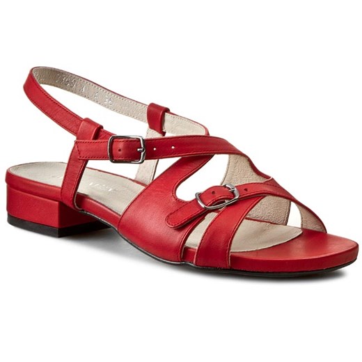 Sandały ANN MEX - 6100 14S Czerwony eobuwie-pl czerwony casual