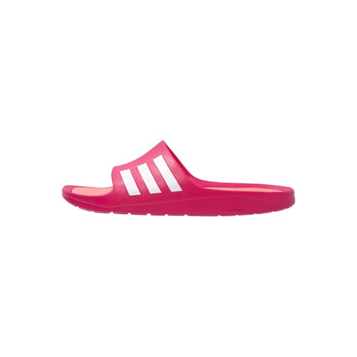 adidas Performance DURAMO COMFORT  Sandały kąpielowe flash red/bold pink/white zalando rozowy abstrakcyjne wzory