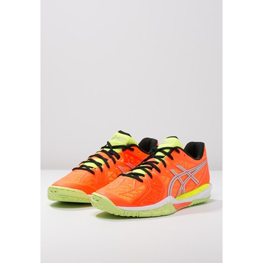 ASICS GELFIREBLAST 2 Obuwie do piłki ręcznej hot orange/silver/flash yellow zalando pomaranczowy sportowy