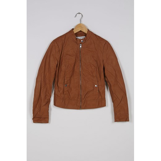 Jacket in faux leather terranova brazowy casual