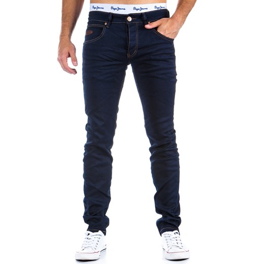 Spodnie jeansowe (ux0288) dstreet czarny bawełna