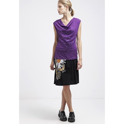 Anna Field Tshirt z nadrukiem purple zalando granatowy Bluzki z nadrukiem