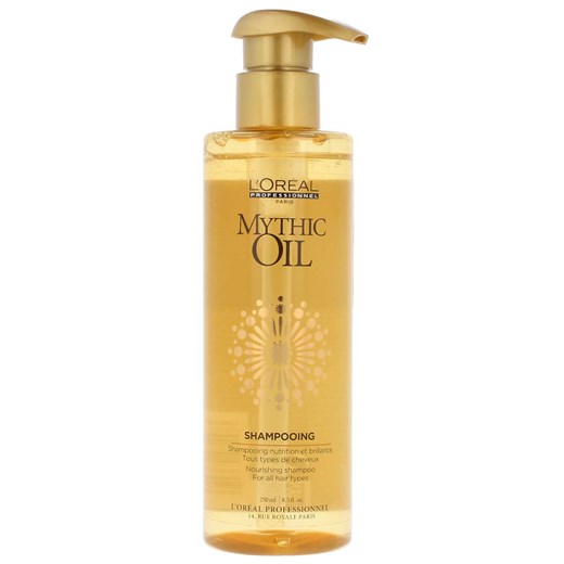 Loreal Mythic Oil Shampooing Odżywczy szampon nadający blask 250 ml perfumeria zolty lekkie