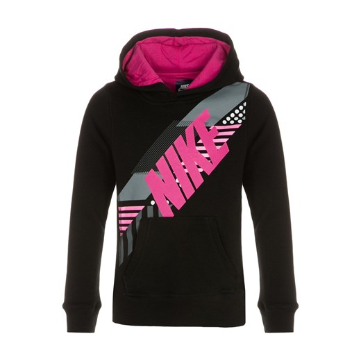 Nike Performance YA76 Bluza black/vivid pink zalando czarny bawełna