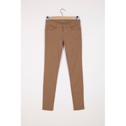 Tight elasticated trousers terranova brazowy skinny
