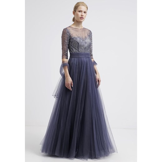 Luxuar Fashion Suknia balowa grey blue zalando czarny bez wzorów/nadruków