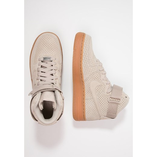 Nike Sportswear AIR FORCE 1 Tenisówki i Trampki wysokie string zalando bezowy bez wzorów/nadruków