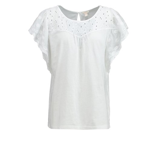Esprit Tshirt z nadrukiem white zalando bialy bawełna