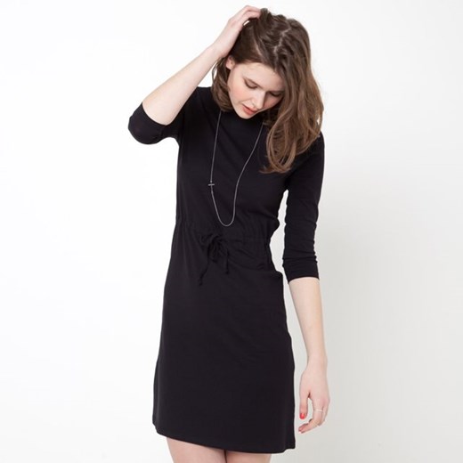 Sukienka z dugim rkawem, 100% baweny organicznej la-redoute-pl czarny bawełna