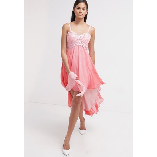 Luxuar Fashion Suknia balowa coralle zalando rozowy bez wzorów/nadruków