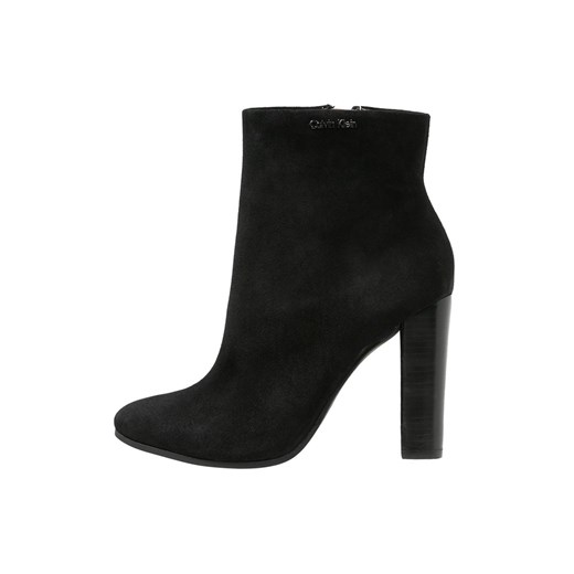Calvin Klein JUDE Ankle boot black zalando czarny abstrakcyjne wzory