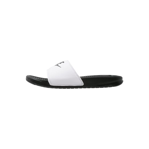 Nike Sportswear BENASSI Sandały kąpielowe white/black zalando czarny abstrakcyjne wzory
