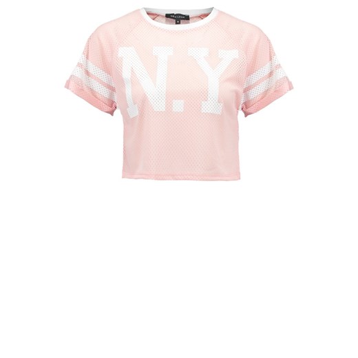 New Look Tshirt basic pink zalando bezowy Bluzki z krótkim rękawem
