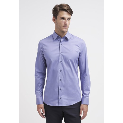 Eterna SLIM FIT Koszula biznesowa blau zalando fioletowy bez wzorów/nadruków