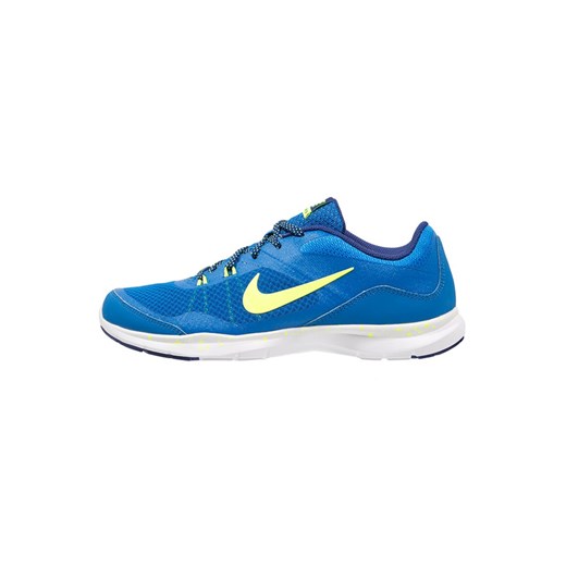 Nike Performance FLEX TRAINER 5 Obuwie treningowe solar/volt/deep royal blue/white zalando niebieski fitness