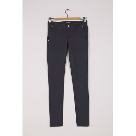 Elasticated trousers with front hip pocket terranova szary 