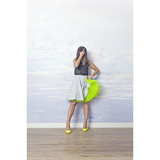 spódnica z tiulem GREY KELLY happy green showroom-pl niebieski