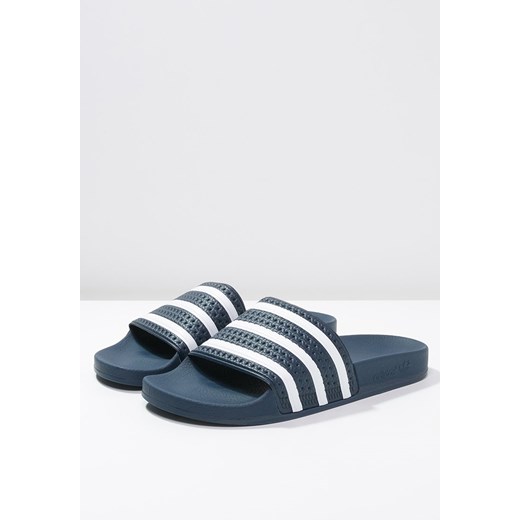 adidas Originals Adilette Sandały kąpielowe blue/ white zalando niebieski jesień