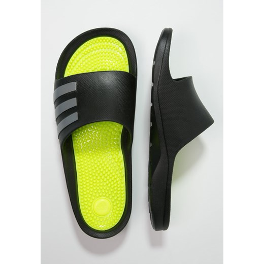 adidas Performance DURAMOSSAGE Sandały kąpielowe solar yellow/core black/iron zalando zolty Japonki męskie