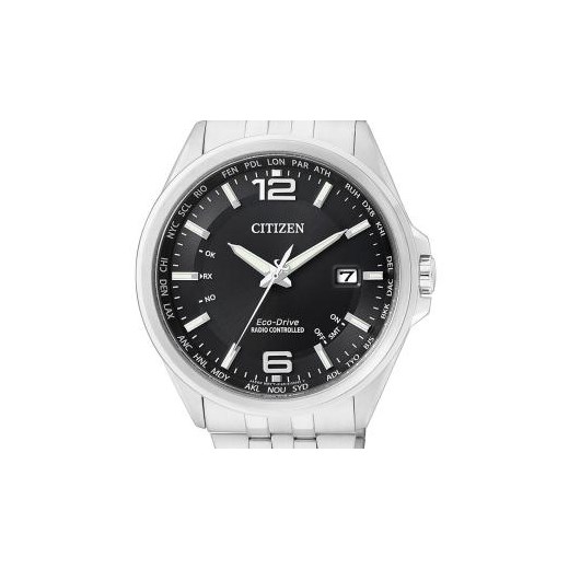 CITIZEN CB0010-88E Zegarek Męski na bransolecie Eco Drive CITIZEN Radio controlled model CB0010 88E Dostawa Gratis! 100 Dni na Zwrot Towaru - Gwarancja Satysfakcji!!! otozegarki szary Zegarki męskie