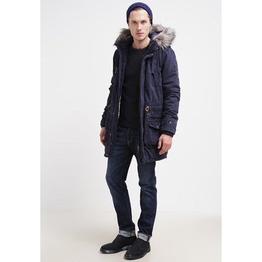 Dreimaster Parka marine zalando czarny bawełna